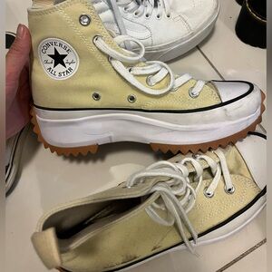 Converse Pale Yellow Run Star Hike High Top Sneakers